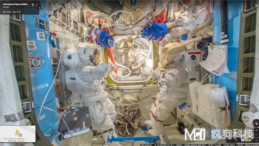 谷歌街景，你可以360°暢游國際空間站！
